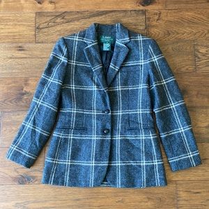 Ralph Lauren Gray Plaid Blazer
